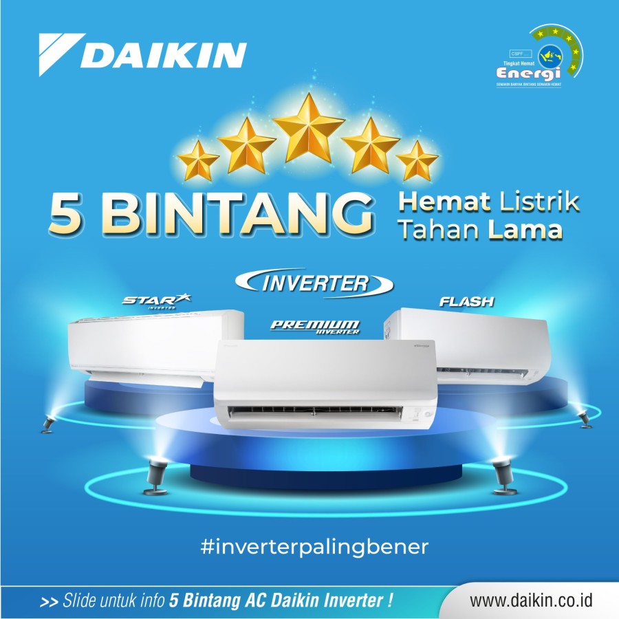 Daikin AC Wall Mounted Split Inverter Star Thailand 3/4 PK - FTKC20TVM4 | FTKC20